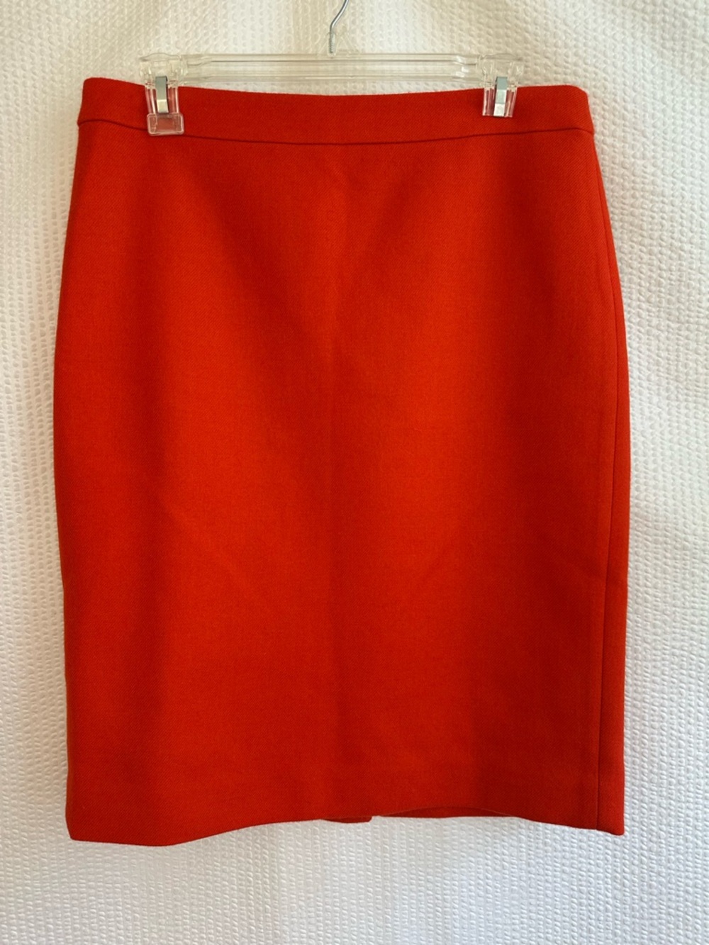 J. Crew No. 2 Women’s Orange Red Wool Pencil Skirt Size: 8 NWOT